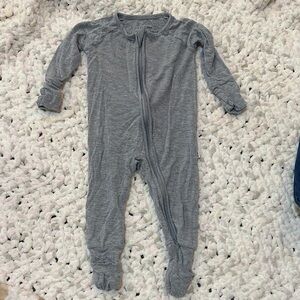 Little Sleepies Solid Gray Zippie